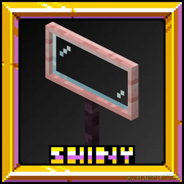 Shiny's Glass Signs - прозрачная табличка [1.20.1] [1.19.4] [1.18.2] [1.17.1] [16x]