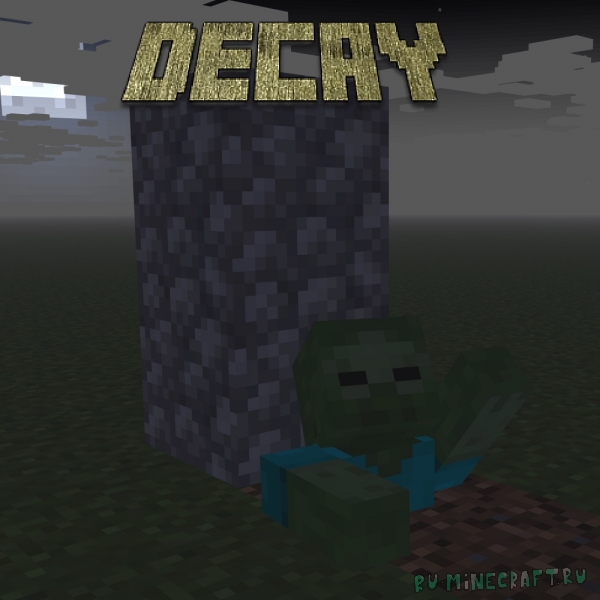 Decay: Spawn Mobs upon Death - спавн зомби после гибели игрока [1.19.4]
