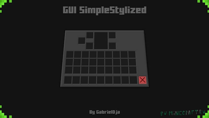 GUI SimpleStylized - минимализм в дарк моде [1.20.4] [1.19.4] [16x]