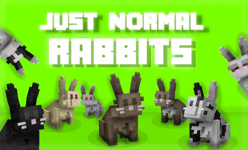 Just Normal Rabbits - улучшенный вид кроликов [1.20.1] [1.19.4] [1.18.2] [16x]