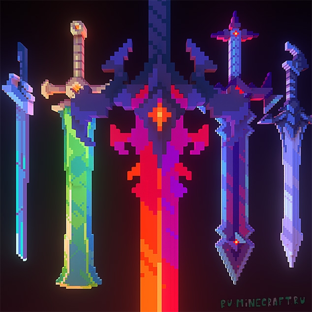 Fantasy 3D Weapons CIT - новое 3д фэнтези оружие [1.20.2] [1.19.4] [16x]