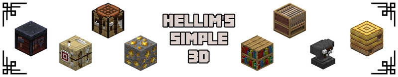 Hellim's Simple 3D Textures - 3д блоки и вещи [1.20.2] [16x]