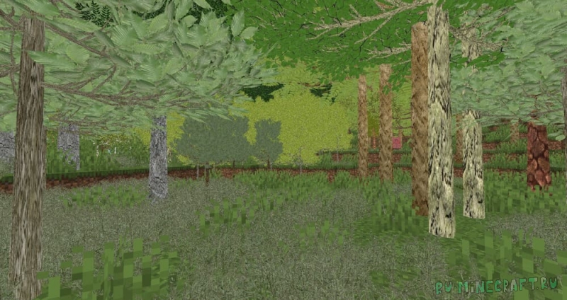 Foliage & Trees Realistic 3D HD - релистичная трава и деревья [1.18.2]