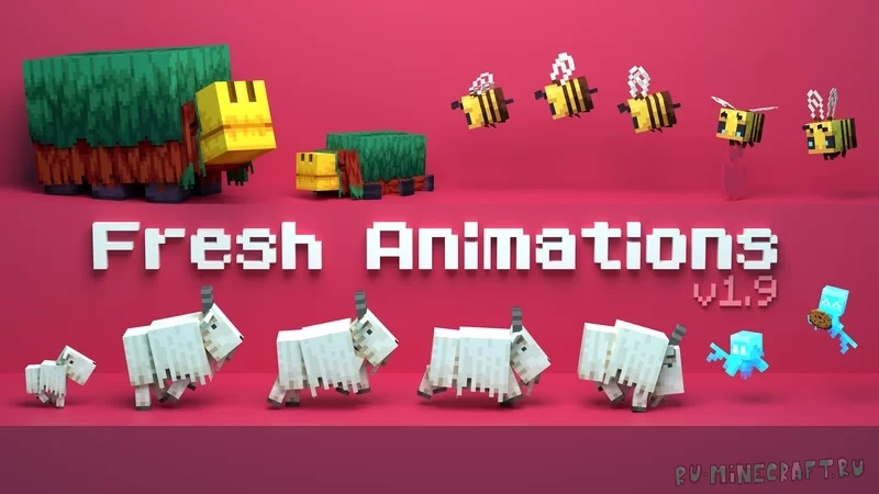 Fresh Animations - текстурпак с реалистичными анимациями мобов [1.20.4] [1.16.5] [1.12.2]