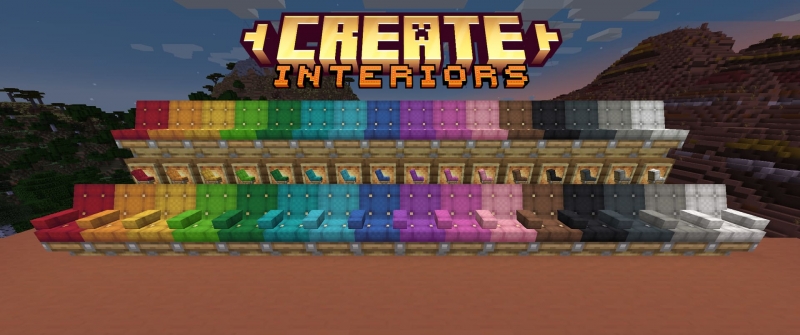 Create: Interiors - Красивые сиденья для криэйт! [1.20.1] [1.19.2] [1.18.2]