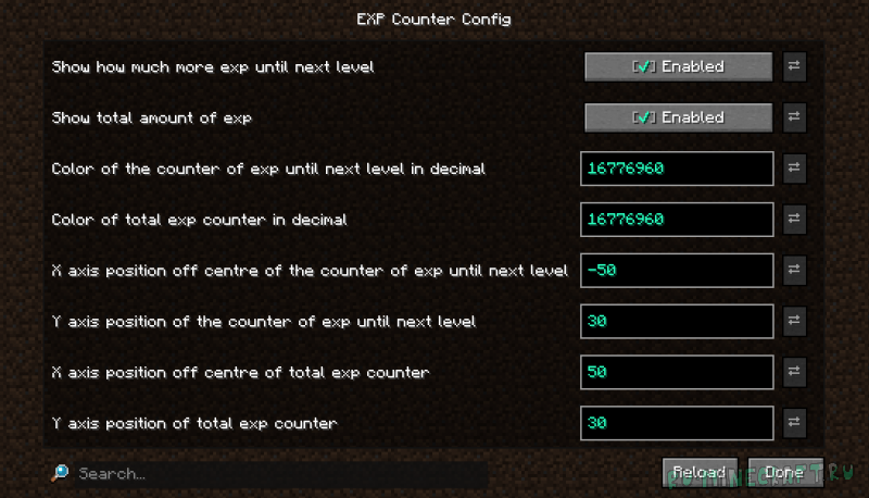 EXP Counter -    [1.20.4] [1.20.1] [1.19.4] [1.19.2] [1.18.2]