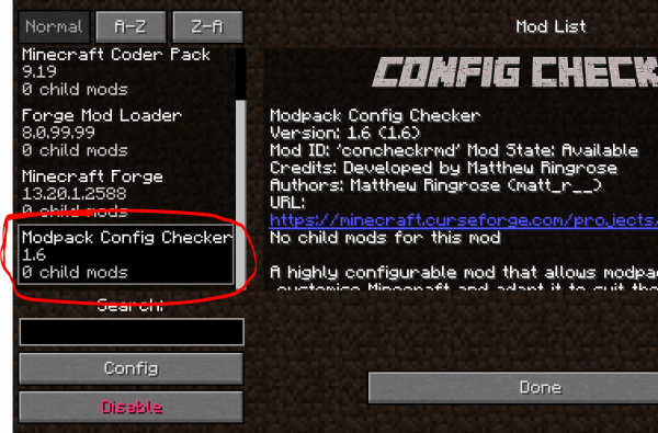 Modpack Configuration Checker -      [1.21] [1.20.6] [1.20.1] [1.19.4] [1.19.2] [1.12.2]