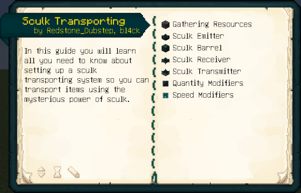 Sculk Transporting -    [1.21.3] [1.20.6] [1.19.4]