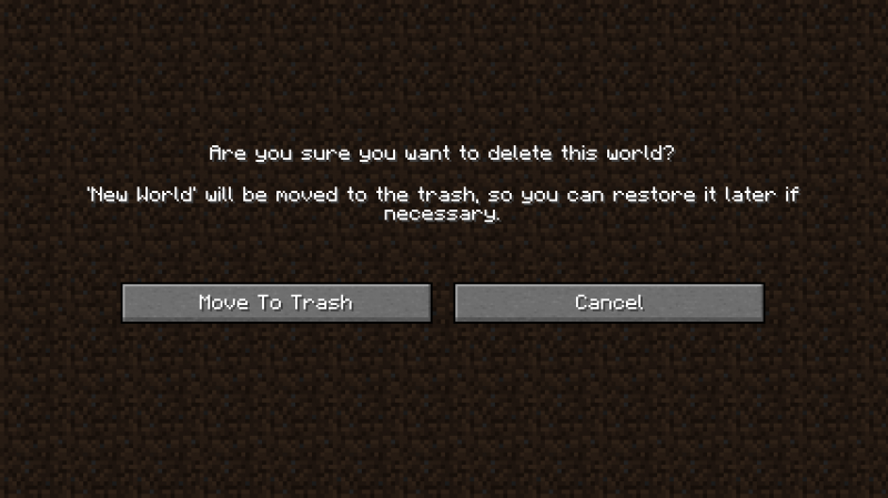 Delete Worlds To Trash -    [1.21.1] [1.20.4] [1.18.2]