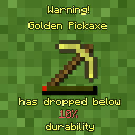 Durability Notifier -     [1.21.4] [1.20.6] [1.19.4] [1.18.2] [1.16.5] [1.12.2]