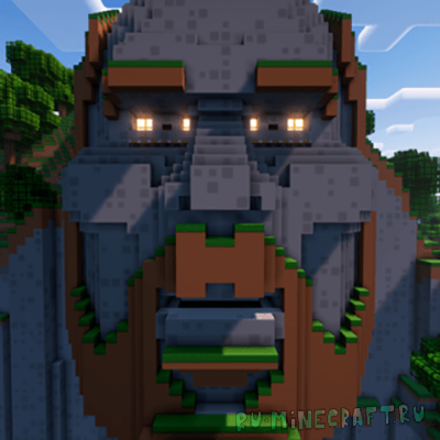 Notch Temple Panorama With Shaders - фон с легендарной картой [1.21.5] [1.21.4] [1.20.6]