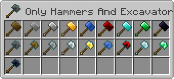 Only Hammers And Excavators -     [1.21.7] [1.20.6] [1.19.4]