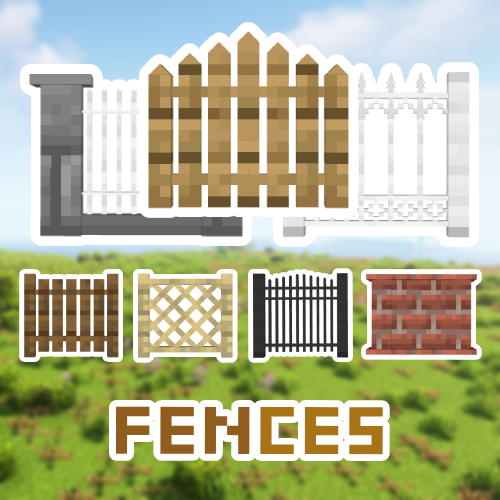 Decorative Fences -   [1.21.8] [1.21.5] [1.20.6] [1.19.2] [1.18.2]