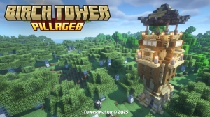 Birch Pillager Tower - ���������� ����� ����������� [1.21.11] [1.21.1] [1.20.1]