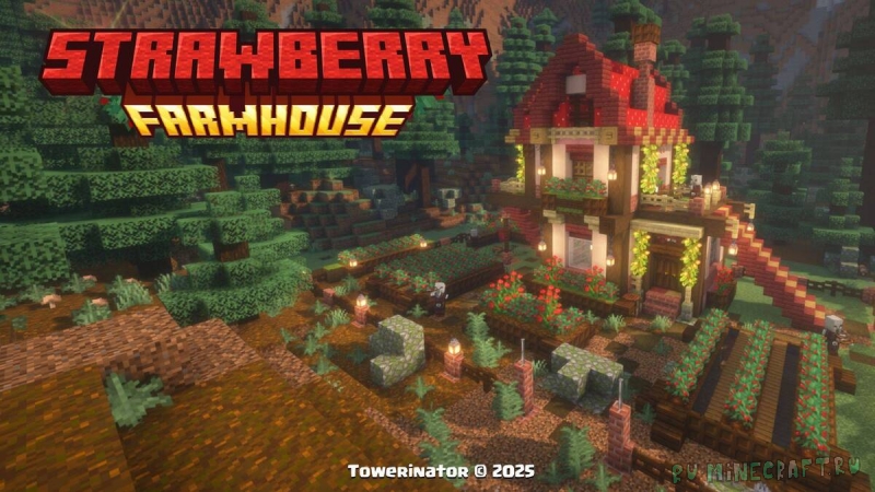 Strawberry Pillager Farmhouse - ���������� ��� � ������� [1.21.11] [1.21.1] [1.20.1]