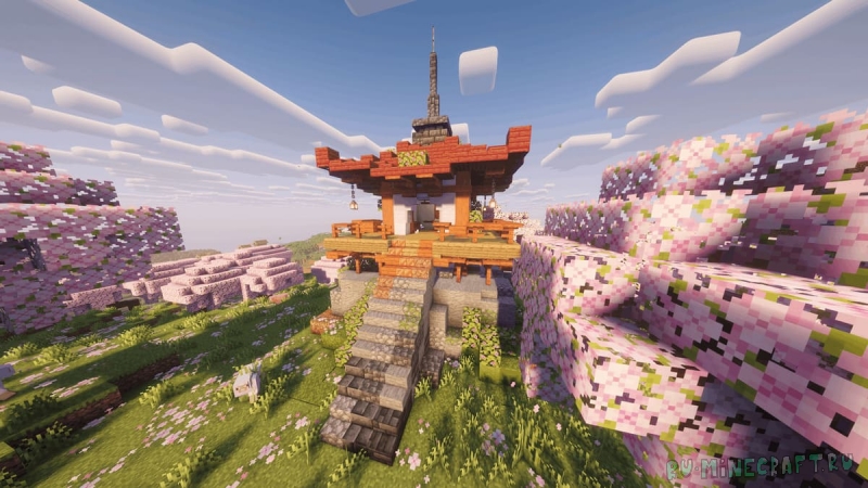 Asian Cherry Temple - ��������� ���� � �������� ���� [1.21.11] [1.21.1] [1.20.1]