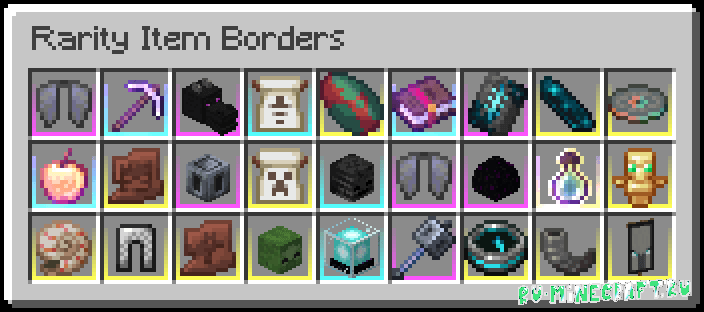 Rarity Item Borders - �������� ����� [1.21.11] [1.21.10] [1.21.8] [1.21.4] [16x]