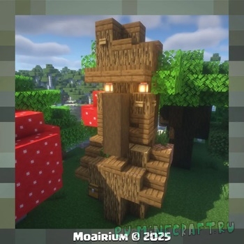 Dark Wood Moai Villager - ���������� ������ ���� [1.21.11] [1.21.1] [1.20.1]
