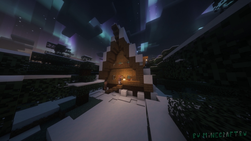 Snowy Villager Hut - ������� ������ ����� [1.21.11] [1.21.8] [1.21.4] [1.21.1] [1.20.1]