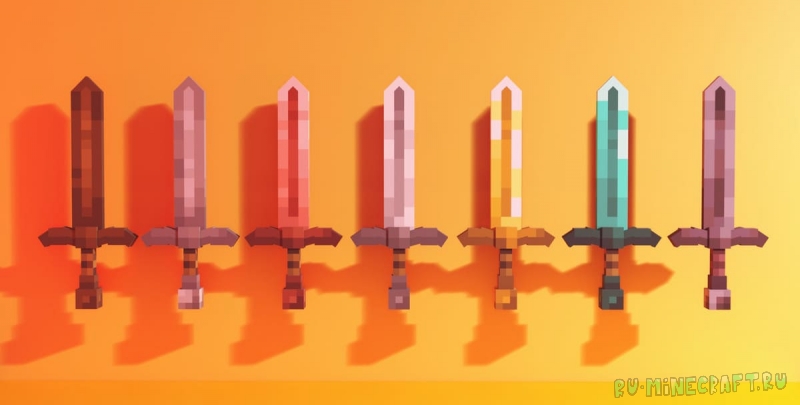 3D Tools and Weapons - �������� ����������� � ������ [1.21.11] [16x]