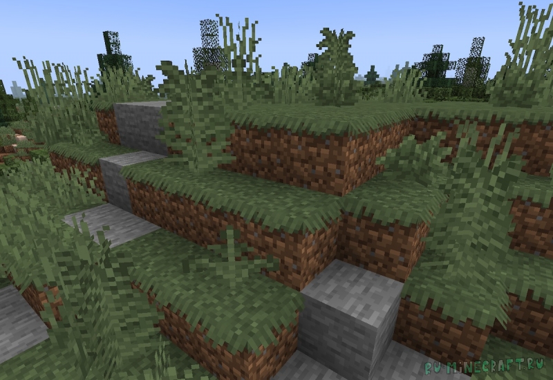 Bushy Grass Blocks - ������ ����� �� ����� � ������ [1.21.11] [1.20.6] [1.19.4] [16x]