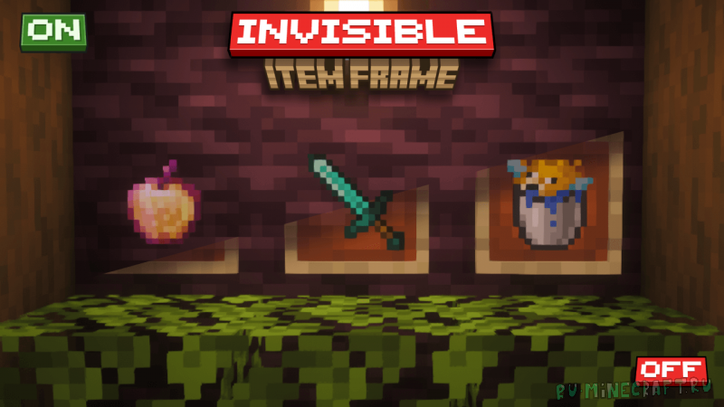 Invisible Item Frame 👁️‍🗨️ - Heycronus - ���������� ����� [1.21.11] [1.20.6] [1.12.2] [16x]