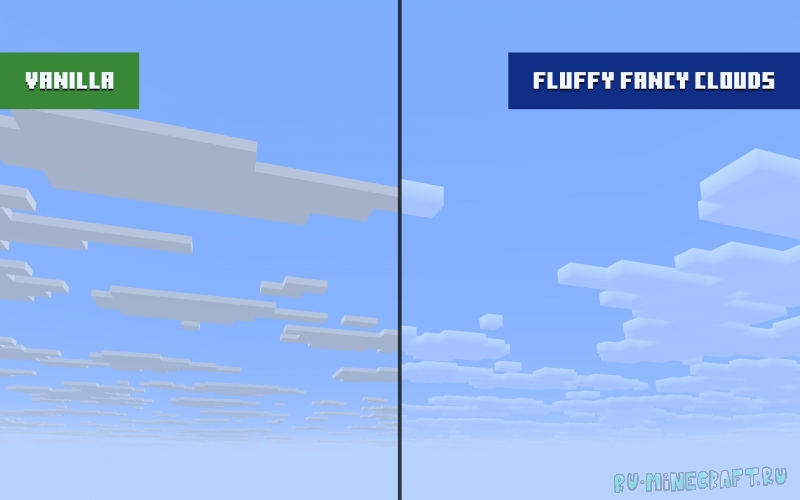 Fluffy Fancy Clouds - �������� ������ [26.1.2] [1.21.11] [1.21.6] [16x]