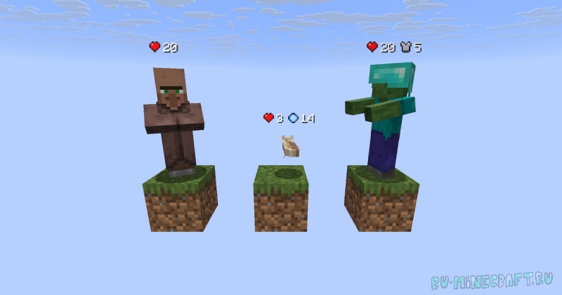 Mob Numerical Indicator - ����������� �������� � ����� � ����� [1.21.11] [1.21.1]