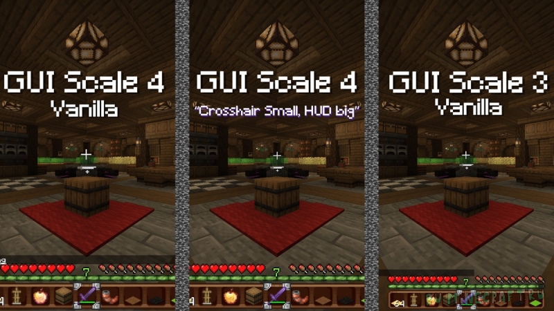 Crosshair small, HUD big - ������� ��� � ��������� ������ [26.1.2] [1.21.11] [16x]